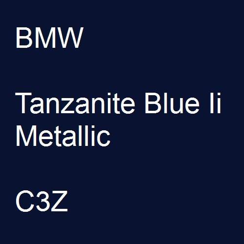 BMW, Tanzanite Blue Ii Metallic, C3Z.